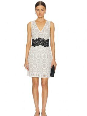 New York & Company White Lace A Line Dress Size 8